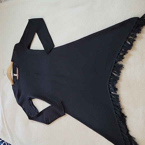 KENSIE BLACK SWEATER DRESS XS - Picture 2 of 12